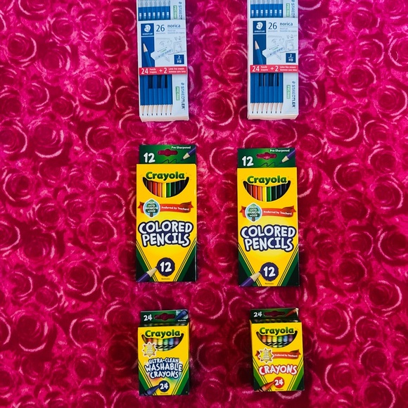 School supplies Crayola ColoredPencils&Crayons +Staedtler HB#2 pencils lots new - Picture 2 of 5